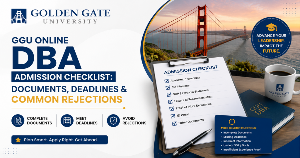 GGU Online DBA Admission Checklist